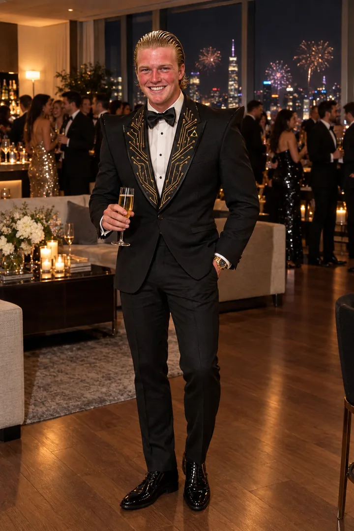 Tanner The Third wearing the Overlord Tux